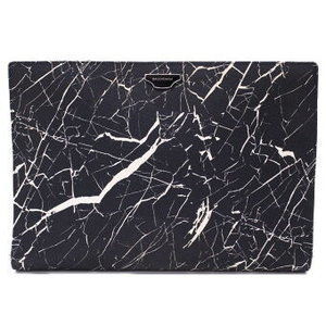 BALENCIAGA Clutch Bag Shoulder Bag Black White Leather